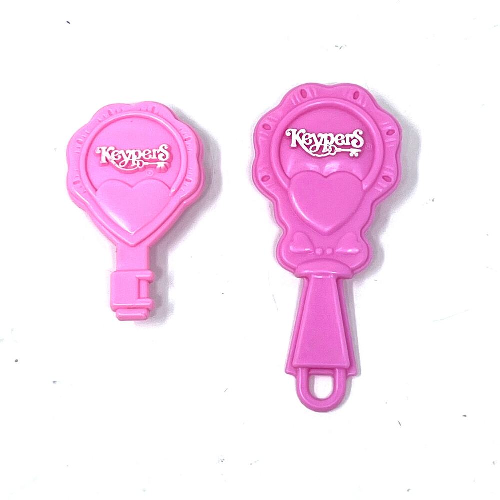 Keypers Pink Brush Replacement Key‎ Set of 2 1986 Vintage Tonka